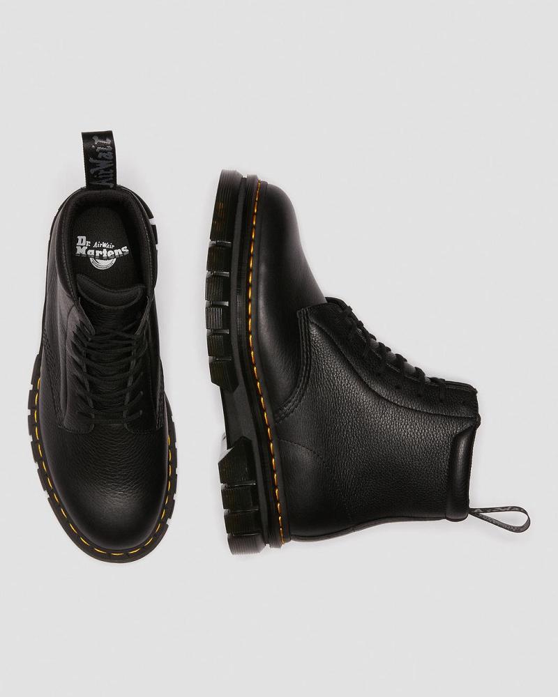 Black Men's Dr Martens Rikard Lunar Leather Platform Boots | CA 564XYU